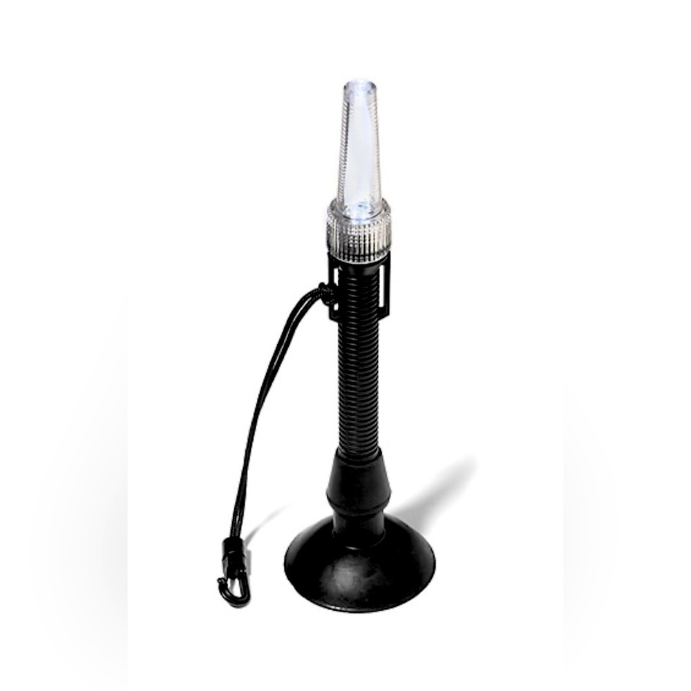 EUC LED Deck Light For Water Sport Safety Kayak Accessory Black Cone w/ Clip